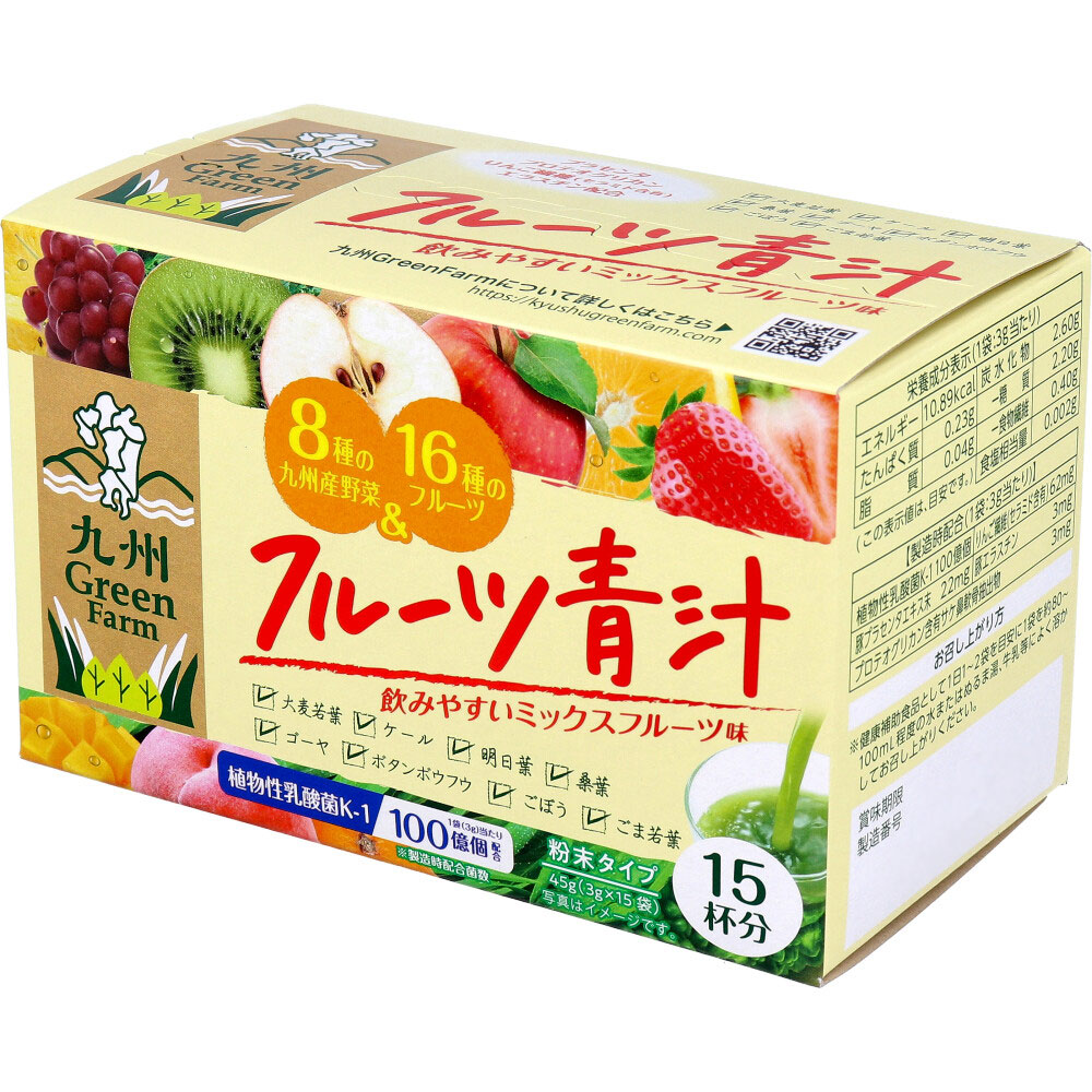 Kyushu Green Farm Fruit Green Juice 3g × 15 Bags
