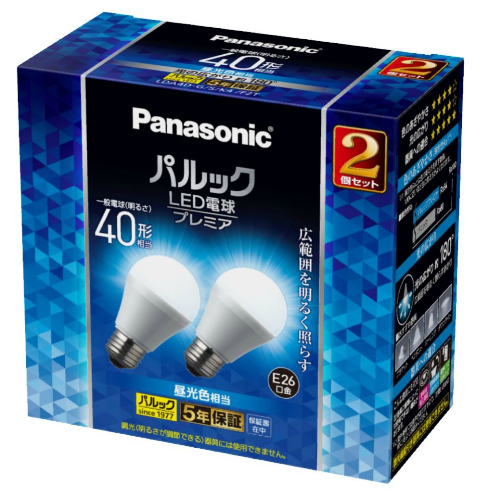 LDA4DGSK4F2T LED Bulb, Standard Bulb Type (E26 Base), Pack of 2