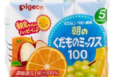 Pigeon Paper-Pack Baby Drink – Morning Fruit Mix 100 125mL × 3 Pack