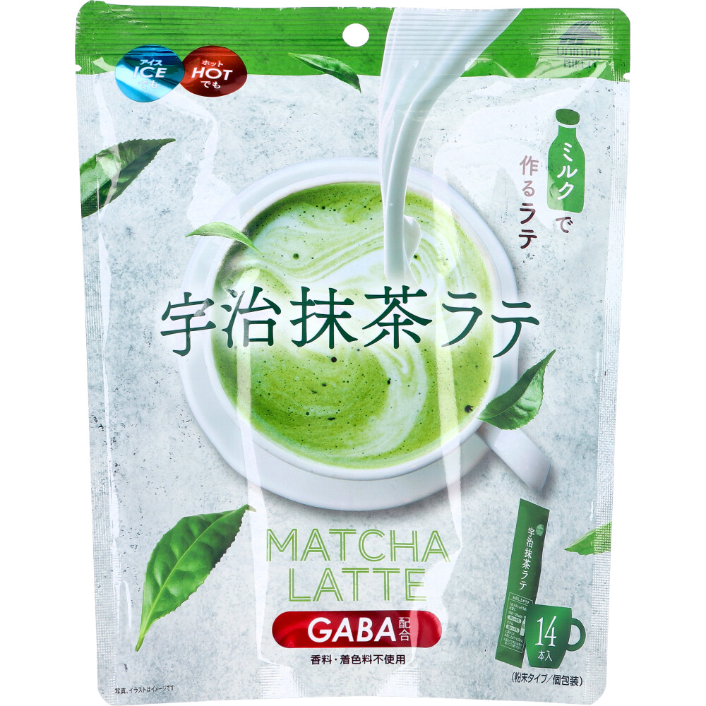 Uji Matcha Latte with GABA – Powdered, Individually Wrapped, 10g × 14 Sticks